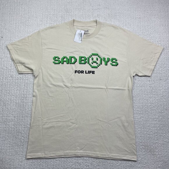 NWT SAD BOYZ For Life Cream 8-bit Green T-Shirt Size L (Sadboyz by Junior H) - Picture 1 of 16